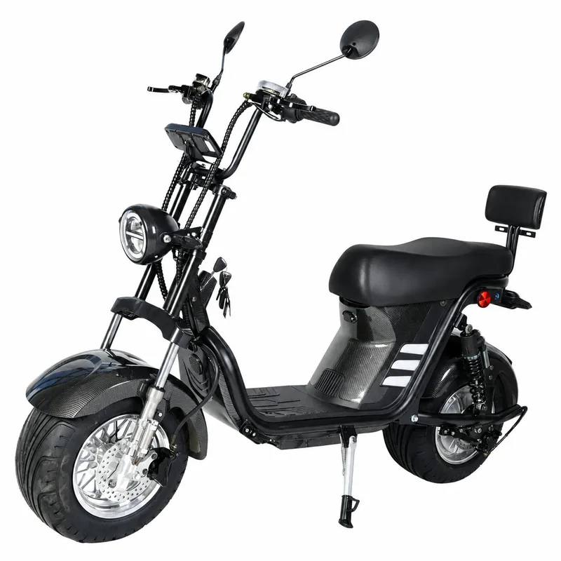 Moto Scooter Elétrica 1000W 32km/h — Cor Carbono