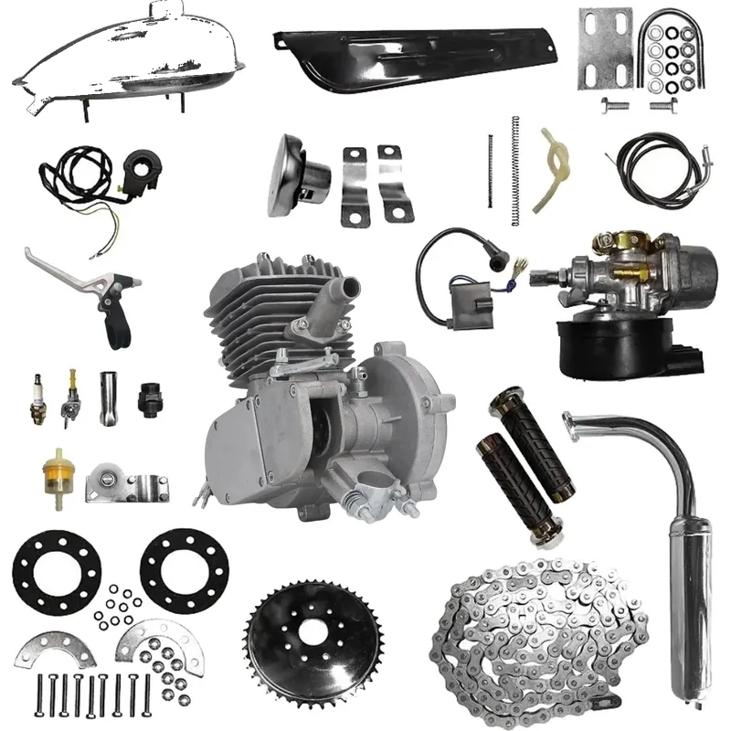 Kit Motor de Bike 80CC 2 Tempos Prata