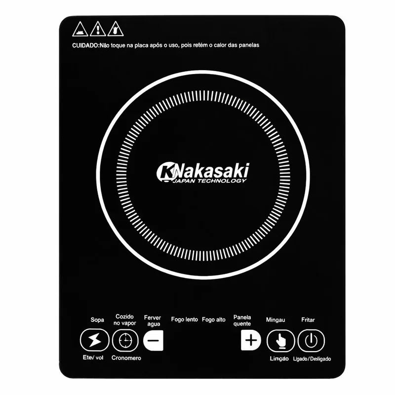 Cooktop de Indução Portátil Painel de Vidro 2300W 220V