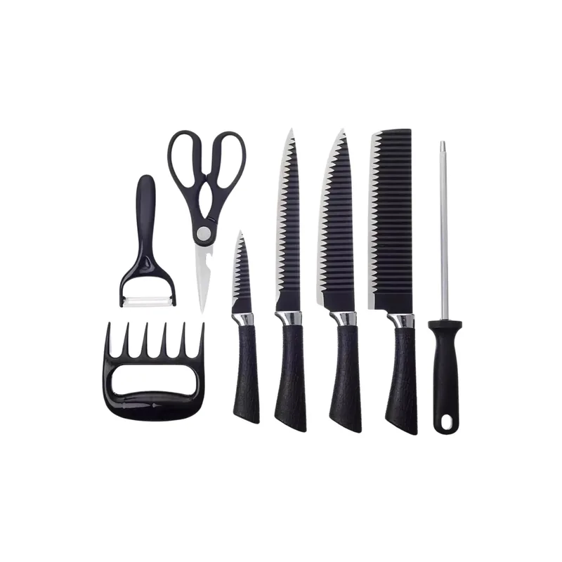 Kit de Facas 8 Peças Genebra Preta